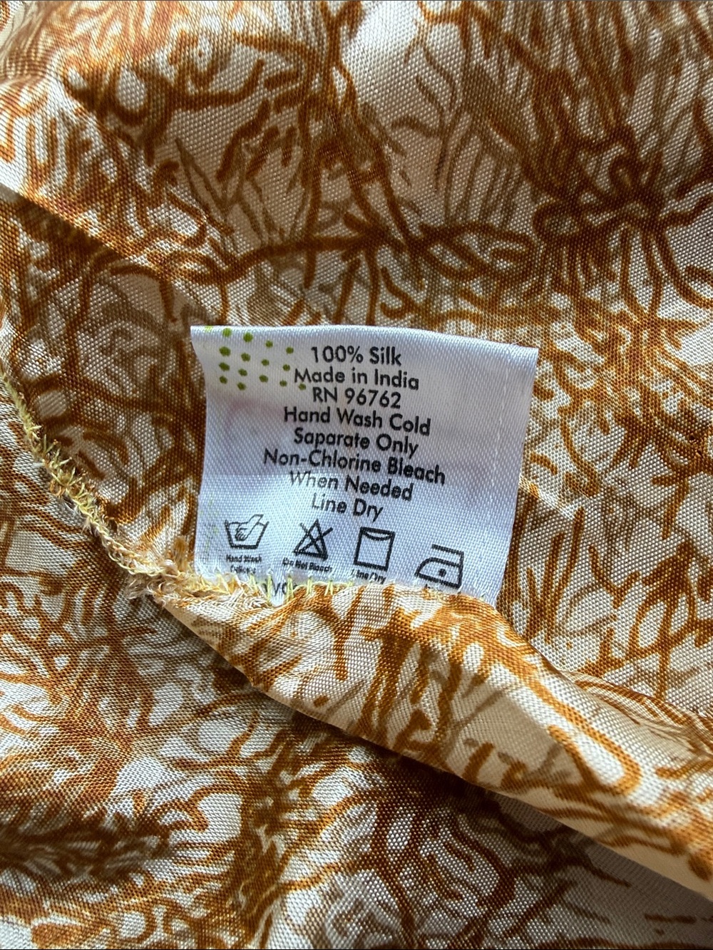 Vintage Cynthia Mehra 100% Silk Camel Print Scarf - Picture 4 of 5